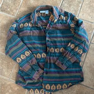 Backroad blues long sleeve button up